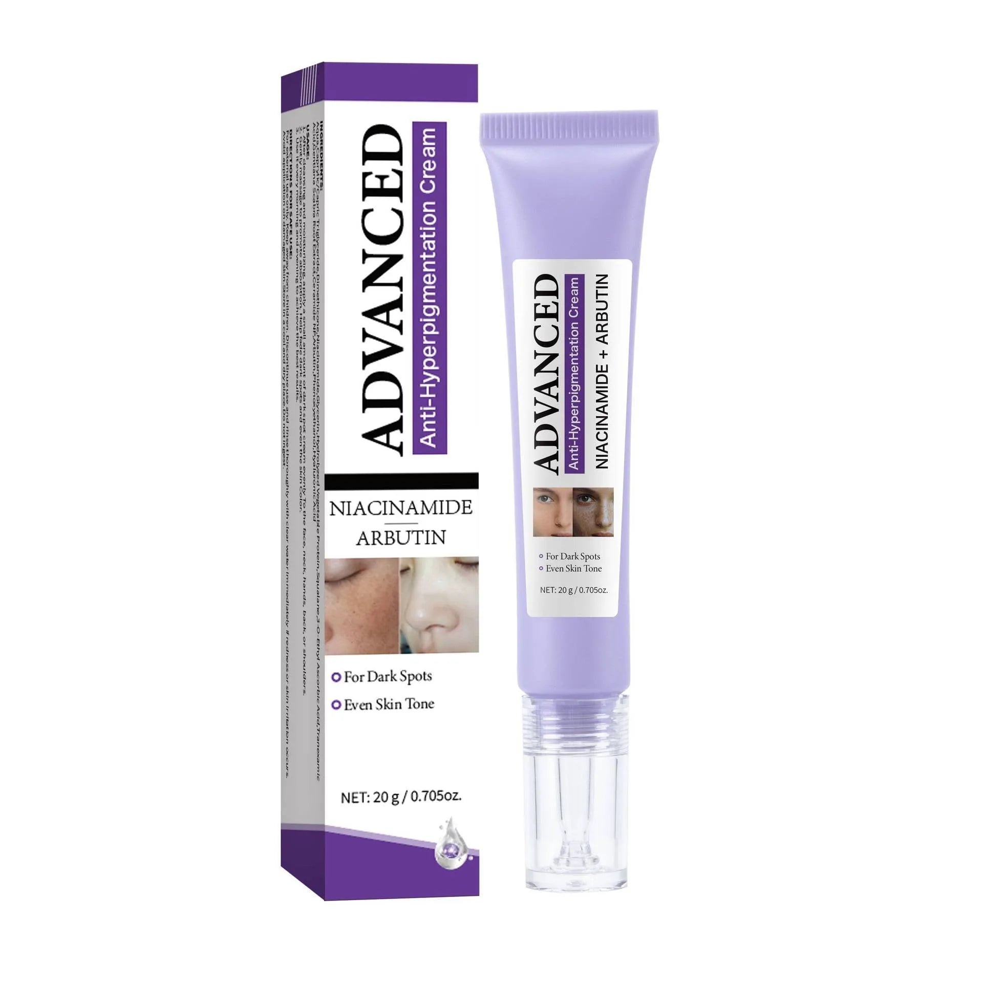 20g anti-pigmentation face cream container for universal skin types targeting skin tone evening