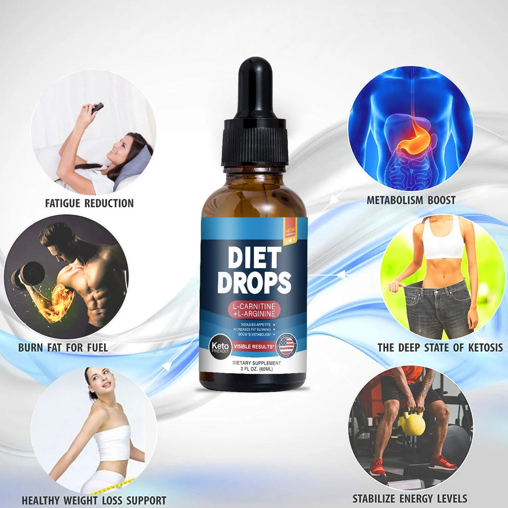 60ml ketone drops bottle supplement for ketogenic diet support