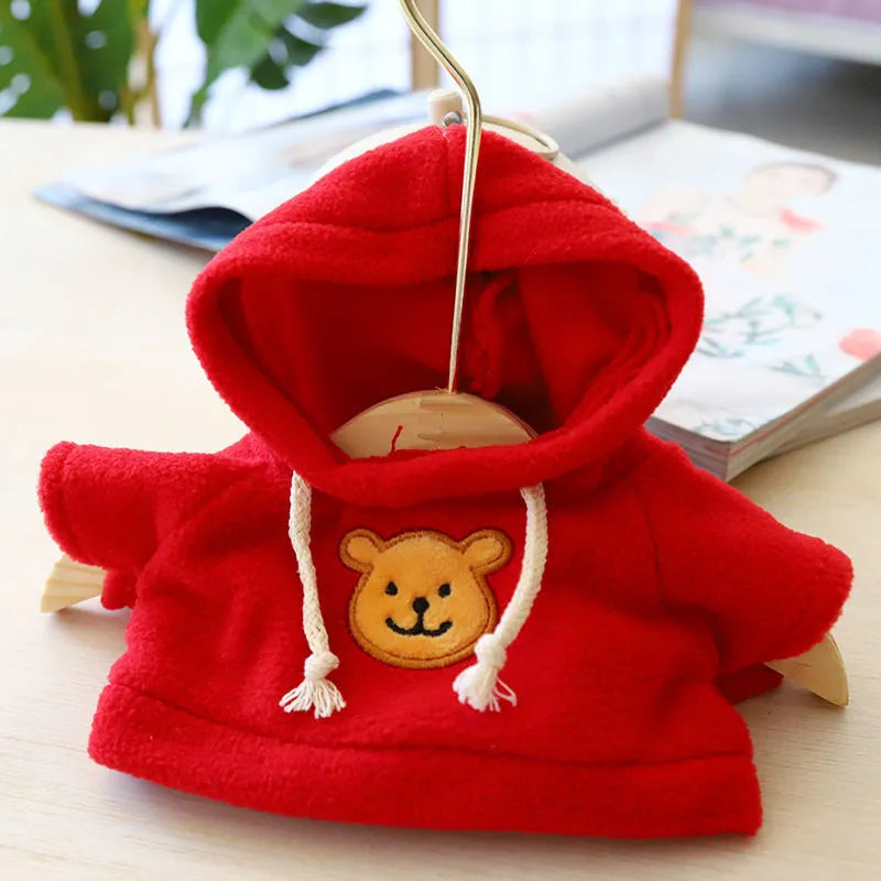 Cloth dog hoodie sweater shown in blue, available in 23cm and 42cm sizes for medium and large pets.