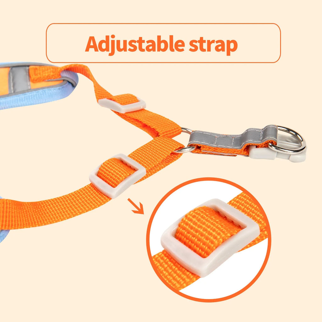Adjustable rope dog harness in multiple colours with anti-breaking construction