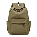 Canvas large capacity travel backpack in solid colour for men and women, available in brown