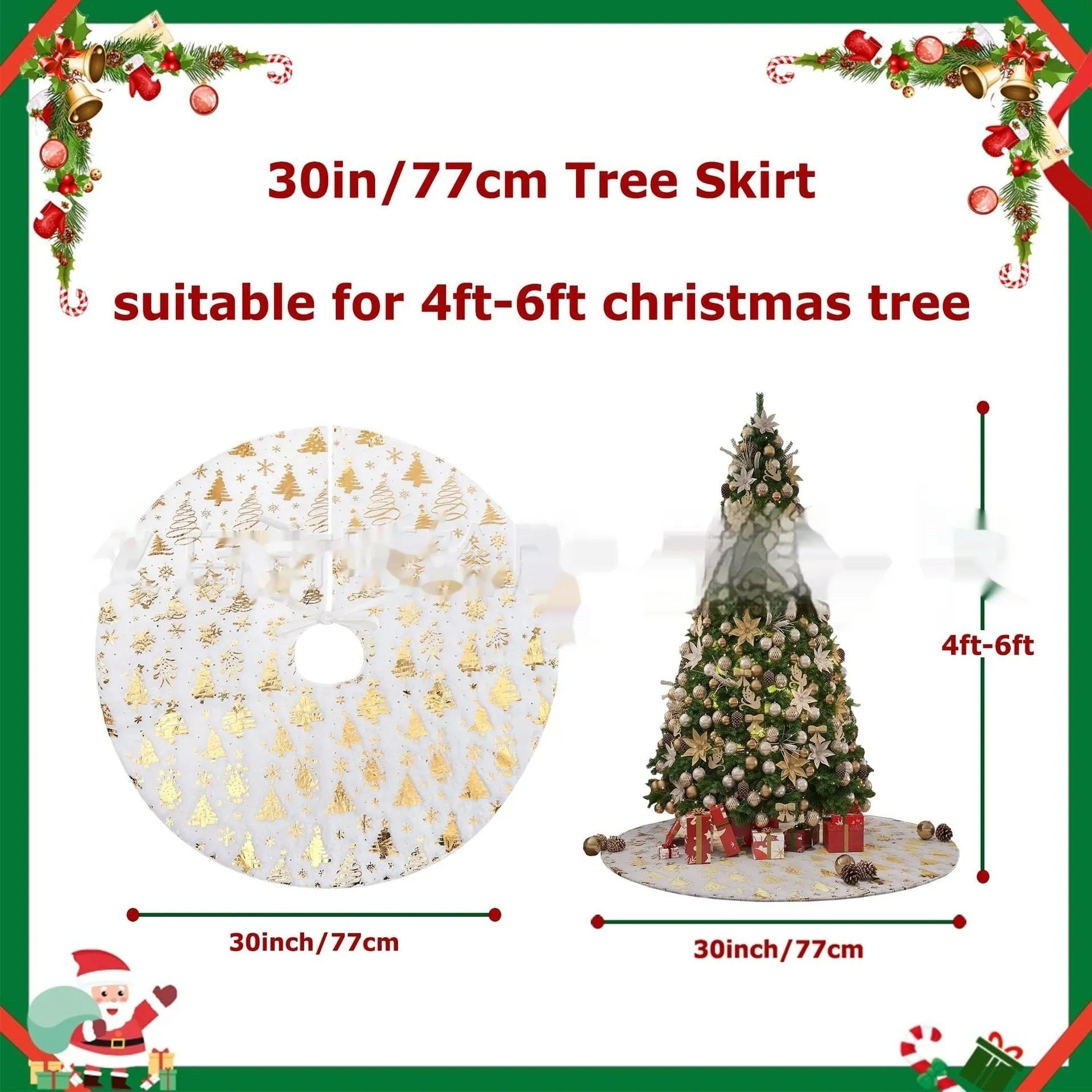 Plush Christmas tree decorative doormat in snowflake star style, shown in a group set.