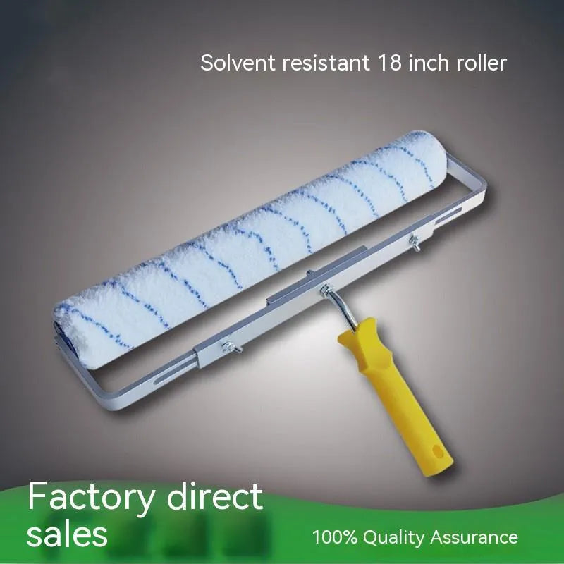 18-inch paint roller kit with three brush heads for walls and floors