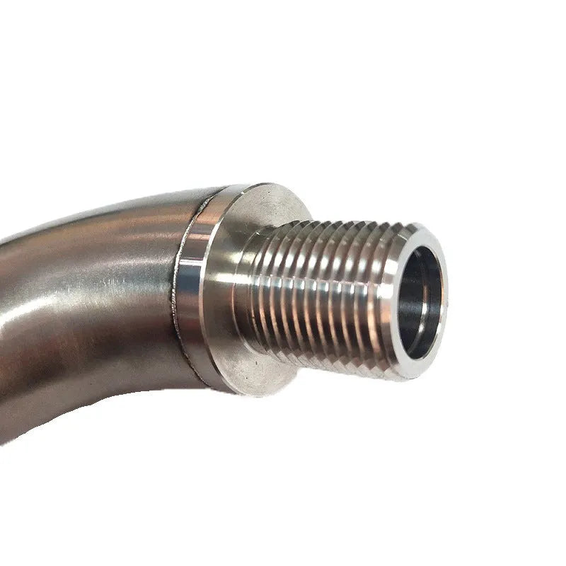 Automotive M18 x 1.5 temperature sensor adapter flow valve component with finishing grade machining