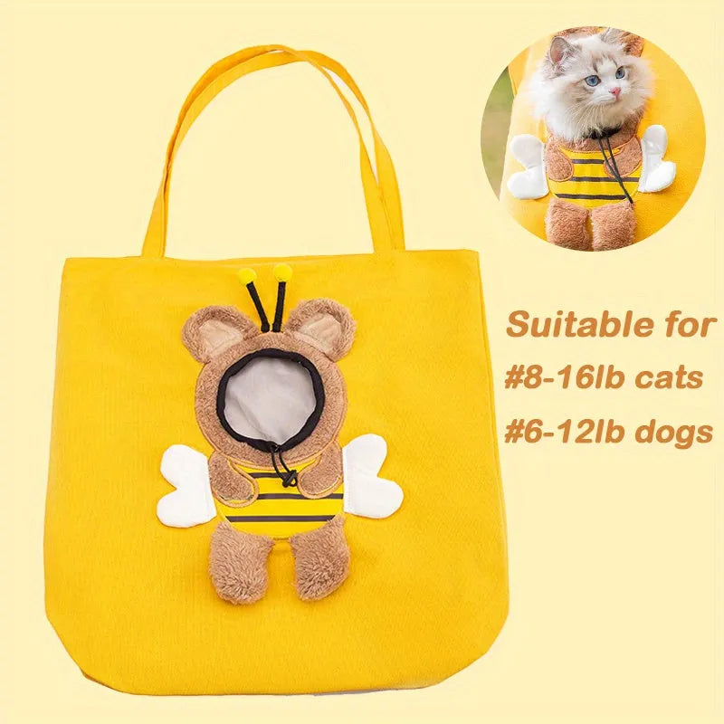 Little Bee Design pet carrier bag for cats and dogs in blue colour