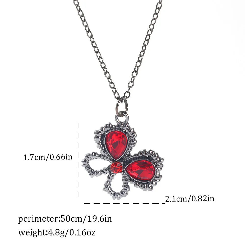 Halloween spider bat necklace with electroplated zinc alloy pendant showing gothic design options