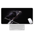 Large natural rubber desk pad with gaming pattern in multiple size options for computer workstation