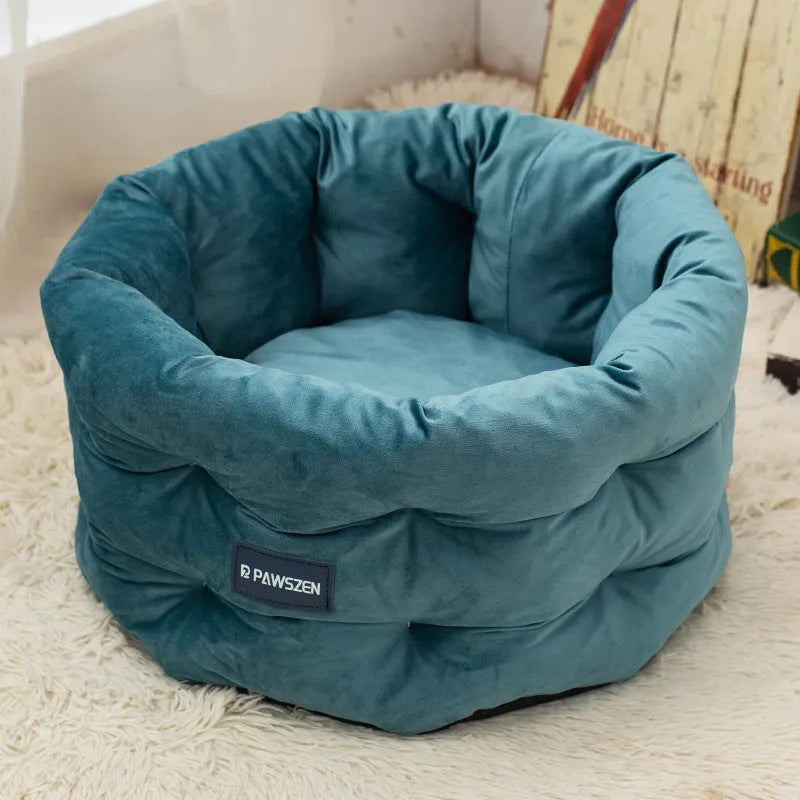 Cloth cat bed in beige, medium size 48x26cm, for cage use