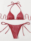 Women's bandage bikini swimsuit in multiple colours with a briefs bottom.