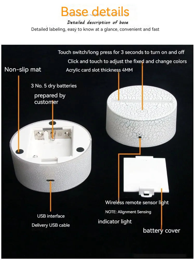 Modern white heart-shaped table lamp with acrylic shade on a wooden surface.