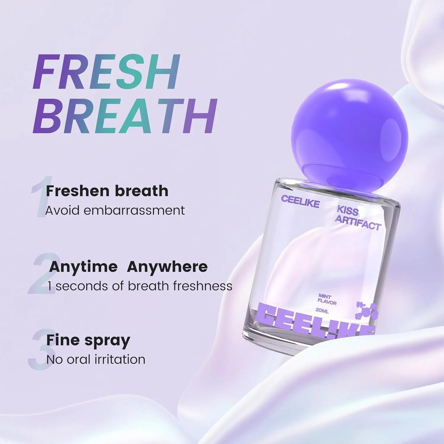 20ml portable probiotic oral spray bottle for household oral hydration care
