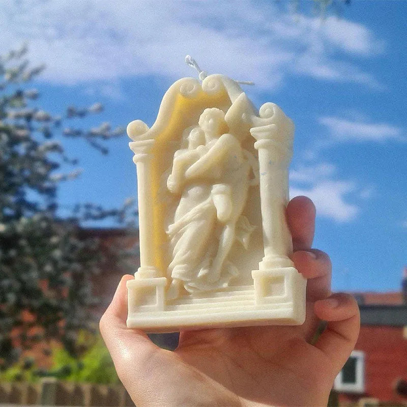 Ancient Greek couple angel design silicone mould for baking and crafts, 20cm tall.
