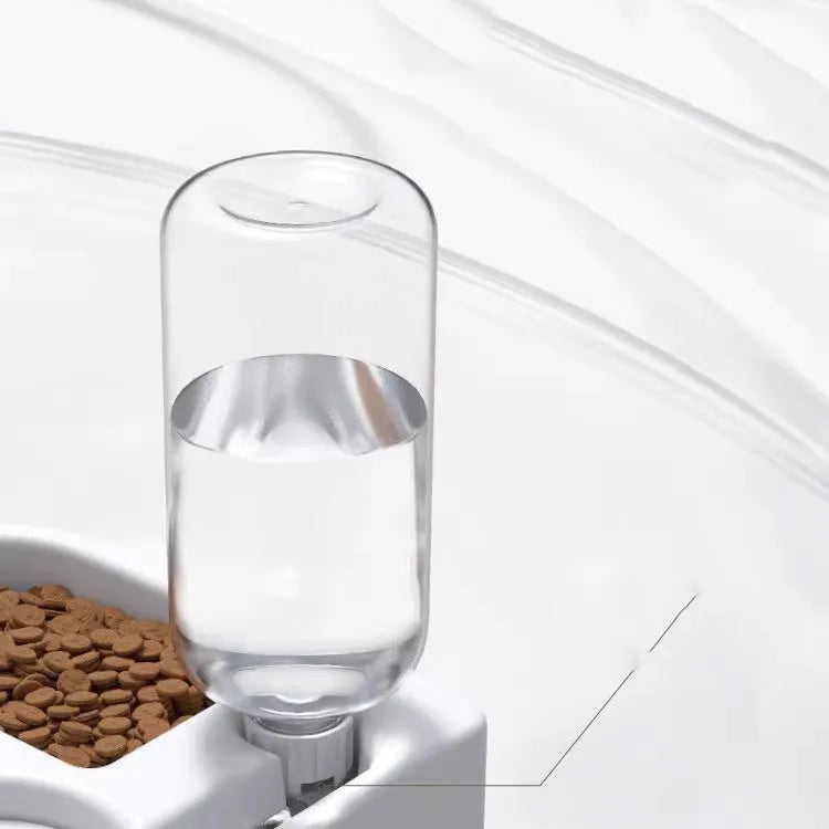White food-grade plastic pet water fountain with a quiet pump, holding 4 litres of water.