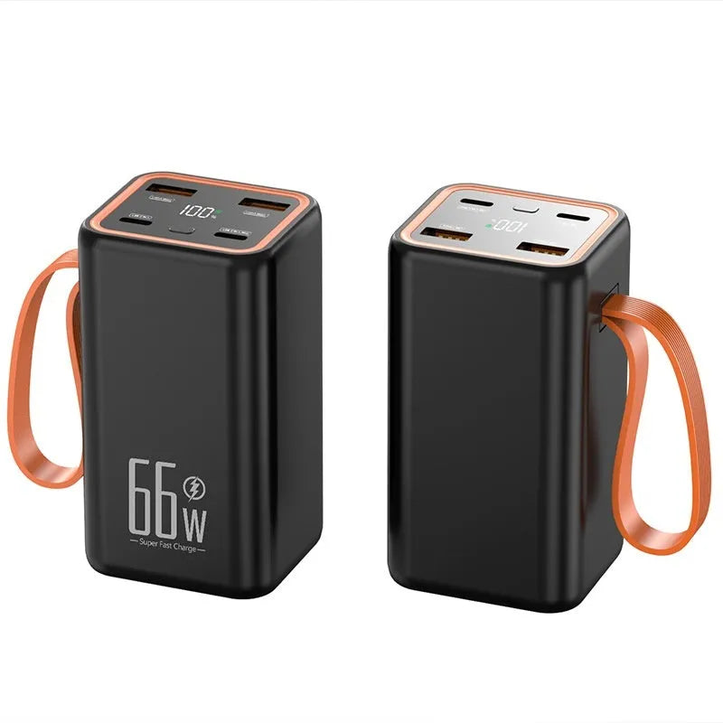 Black or white 20000 mAh fast charge power bank with creative design