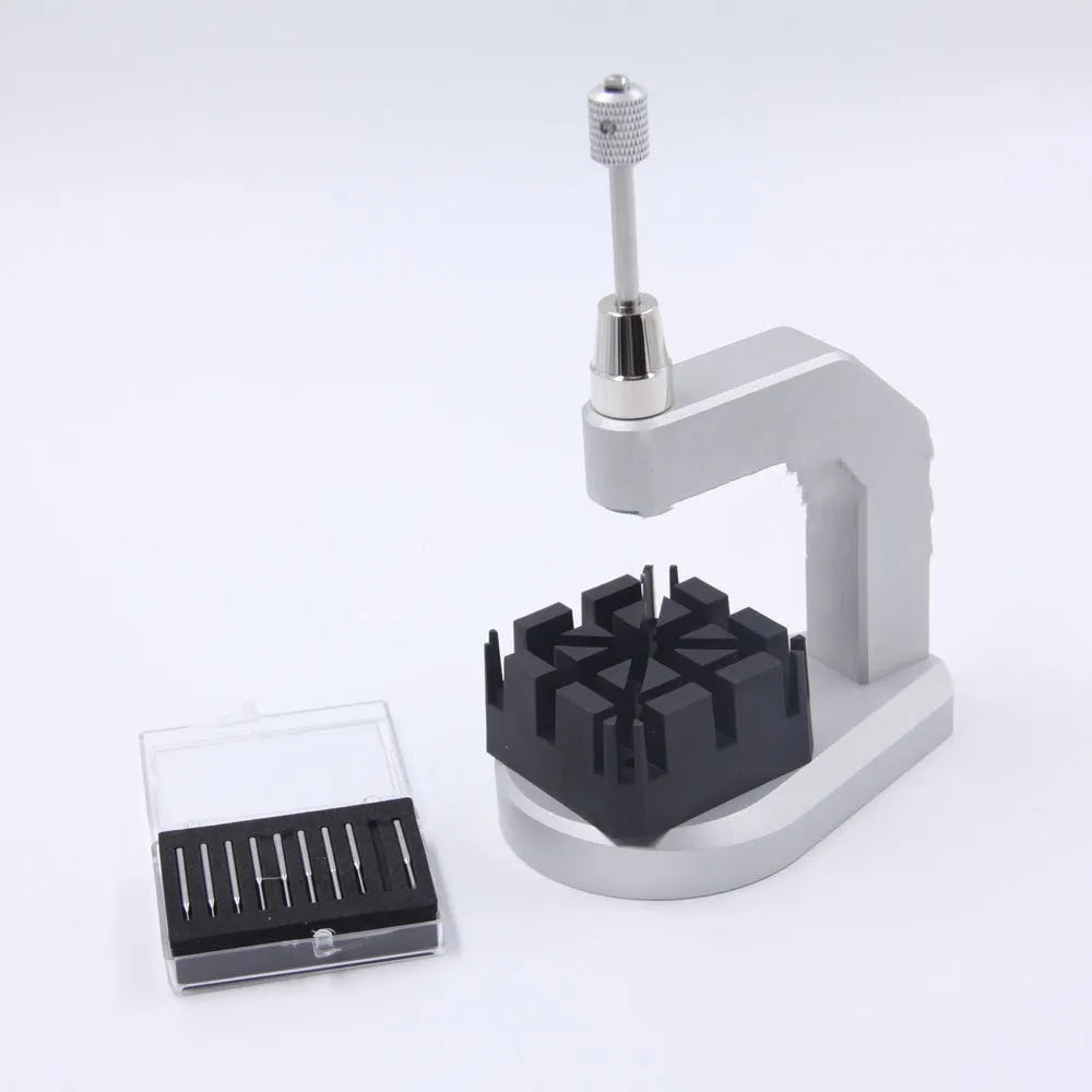 Silver tool steel press strap removal tool with blade for 0.50-1.60mm components.