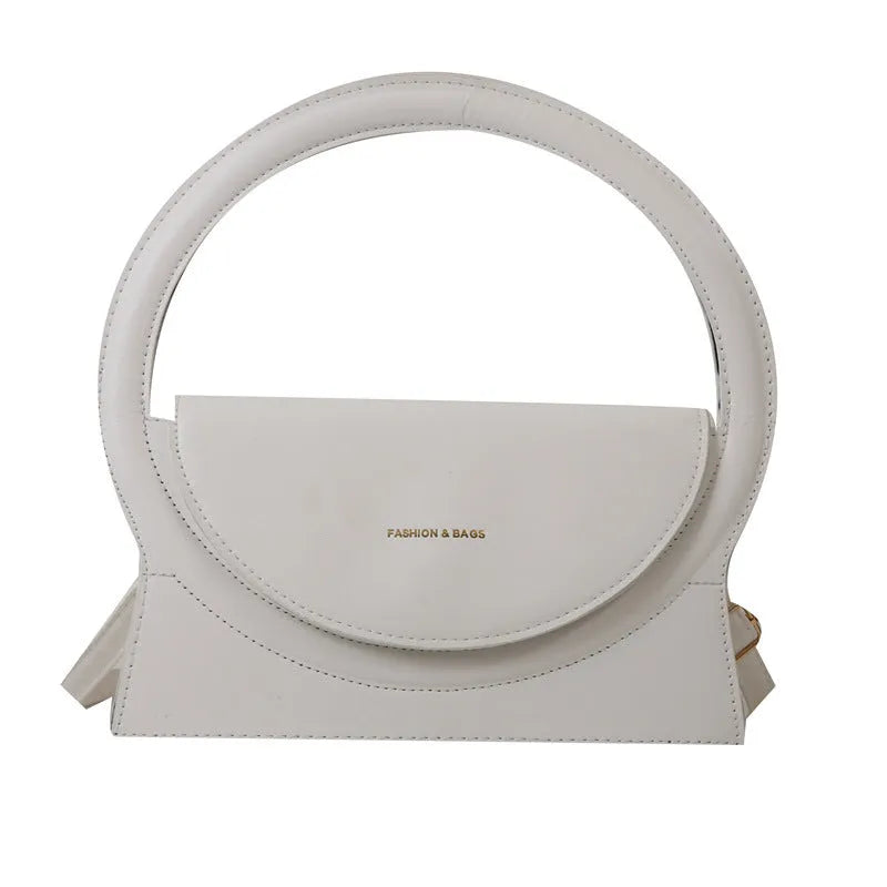 Horizontal square PU leather messenger bag with sandwich pocket design in five colour options