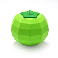 Green natural rubber dog squeaky ball toy for large breed aggressive chewers