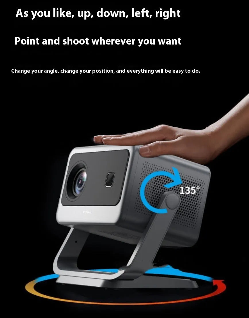 1080p Home Bedroom Theater PTZ Projector with Auto Focus and HDMI Input for Netflix YouTube Movies Streaming and Gaming 300ANSI Brightness Supports PTZ UK EU AU US Plug Options