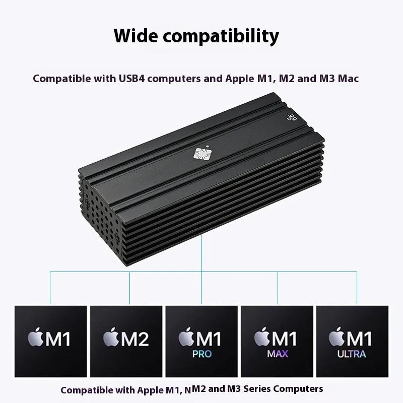 Black Leyu USB4 10 Gigabit Ethernet network adapter with RJ45 port and 20cm cable