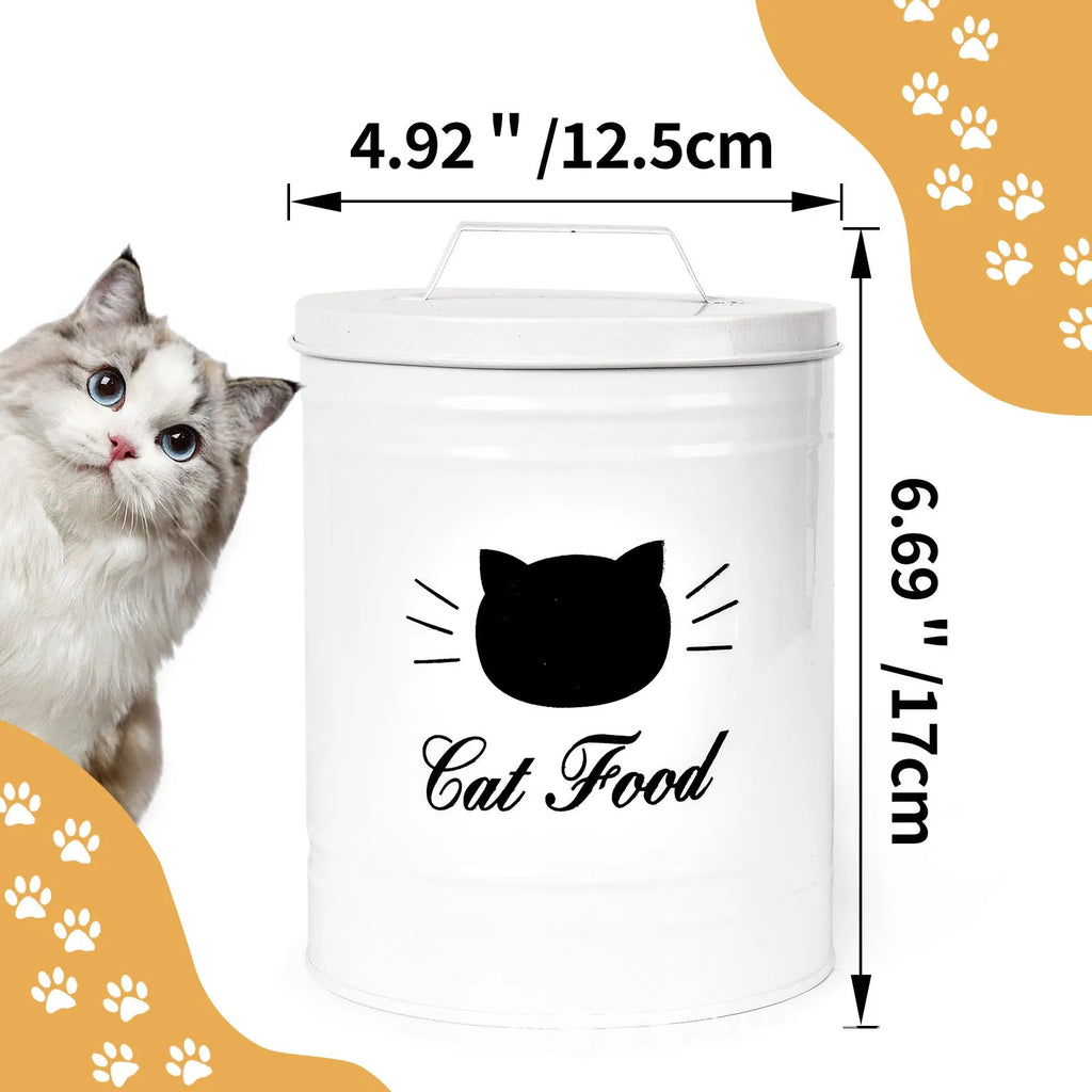 Round iron sheet storage tin with independent inner box in black or white colour options