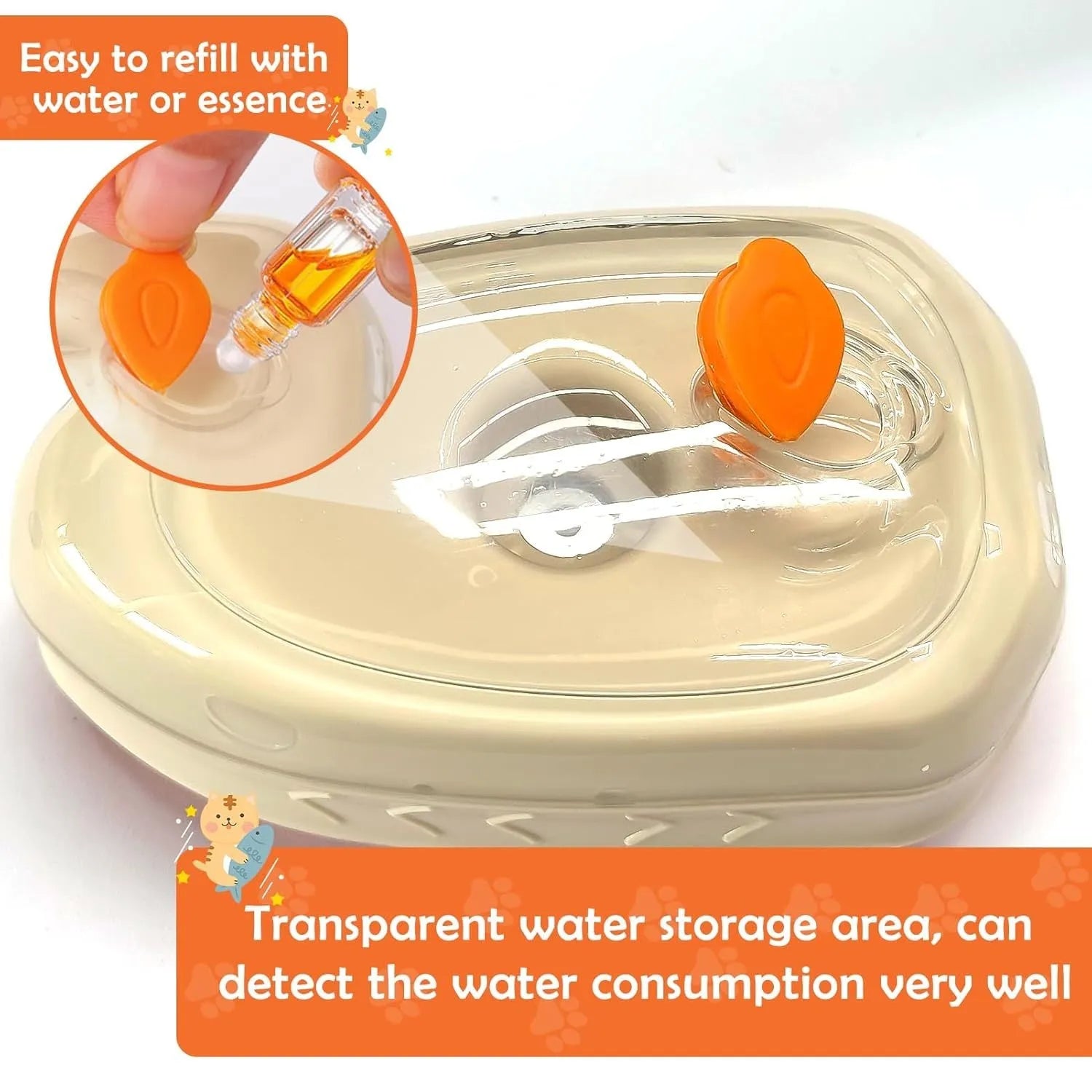 Yellow 4-in-1 cat steam brush with silicone teeth, water tank, and UV lamp for pet grooming.