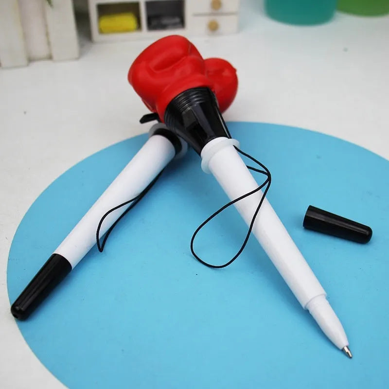 Set of four black ink pressure relief pens with bullet 0.7mm tips and plug-in sleeve ejection design.