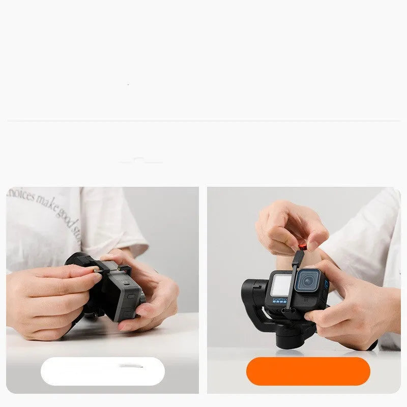 Hohem handheld gimbal anti-shake stabiliser for action cameras with mini tripod and storage bag