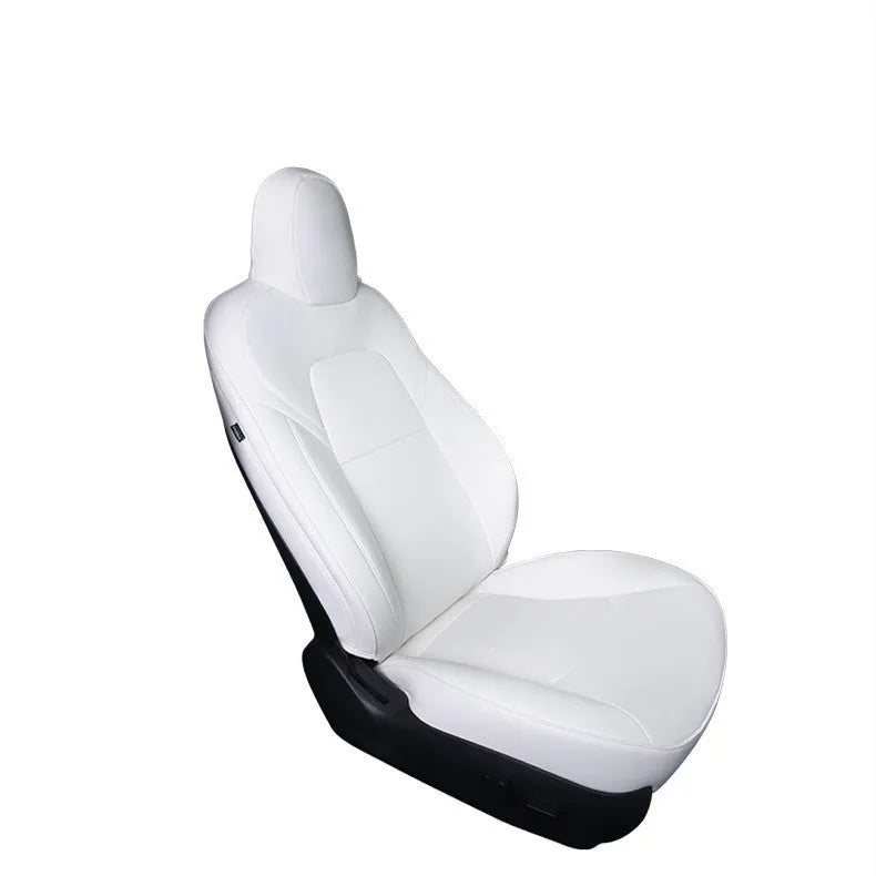 Tesla Model 3 Y PVC and chloroprene rubber seat cover set in black or white for interior protection.