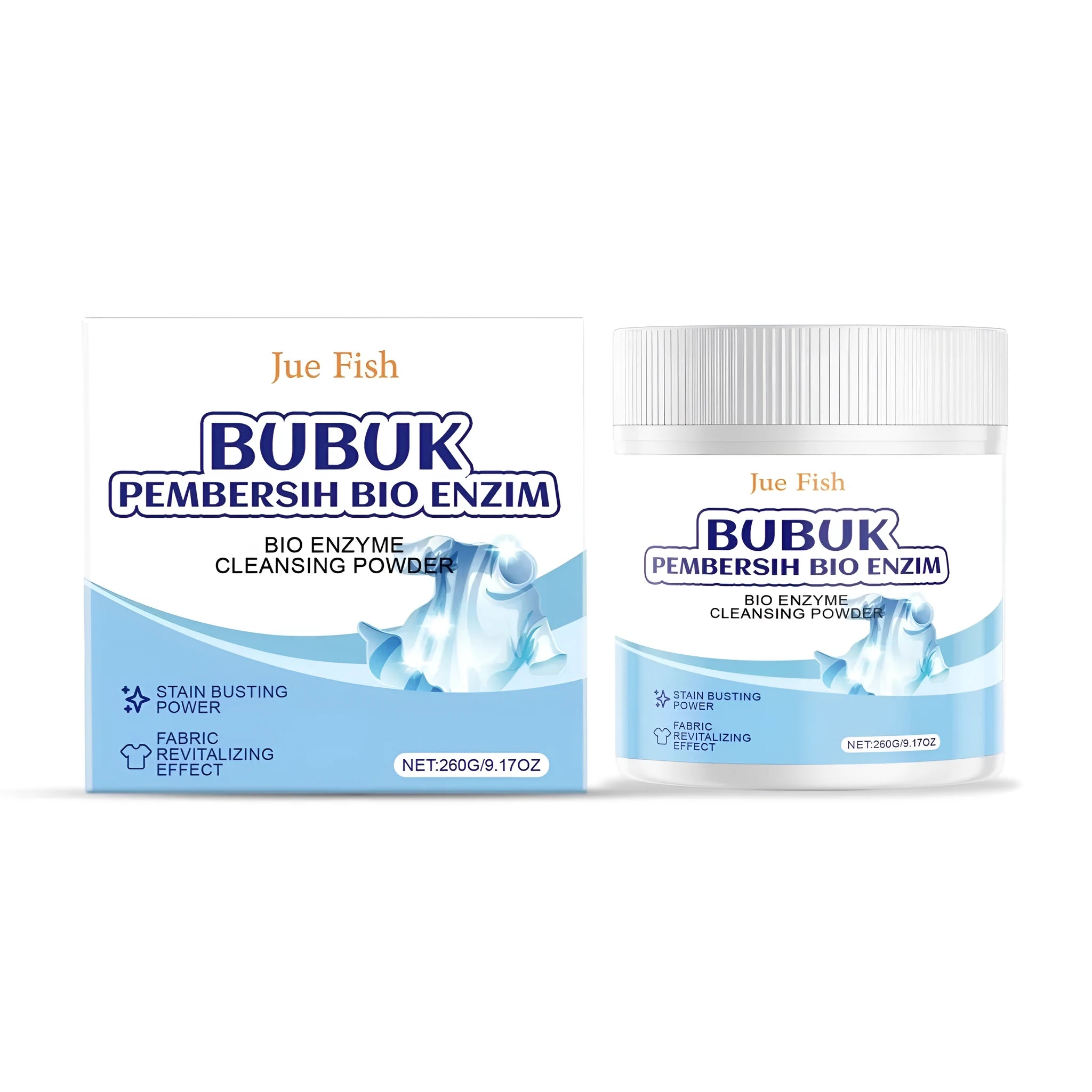 Bio enzyme cleansing powder in 260g pack for laundry stain removal