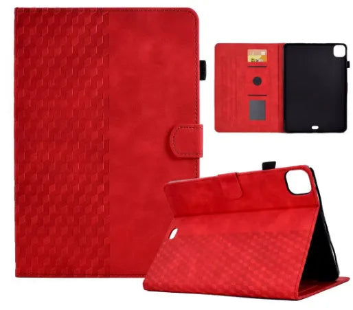 iPad leather case with diamond frosted finish and built-in card holder for iPad Pro 11