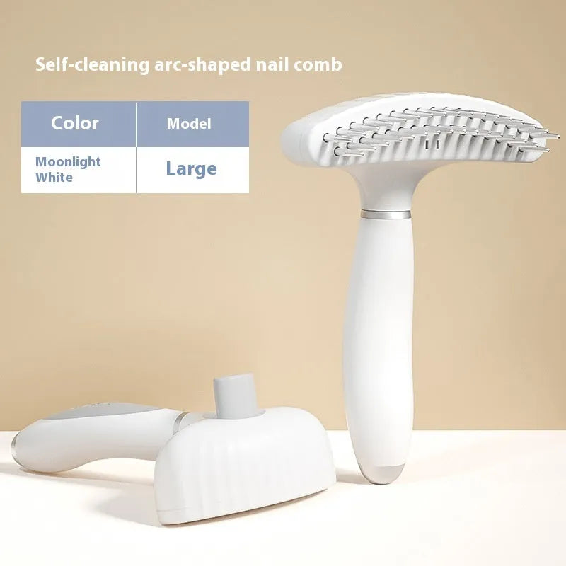 Stainless steel double row dog grooming comb in Azure Light Blue colour