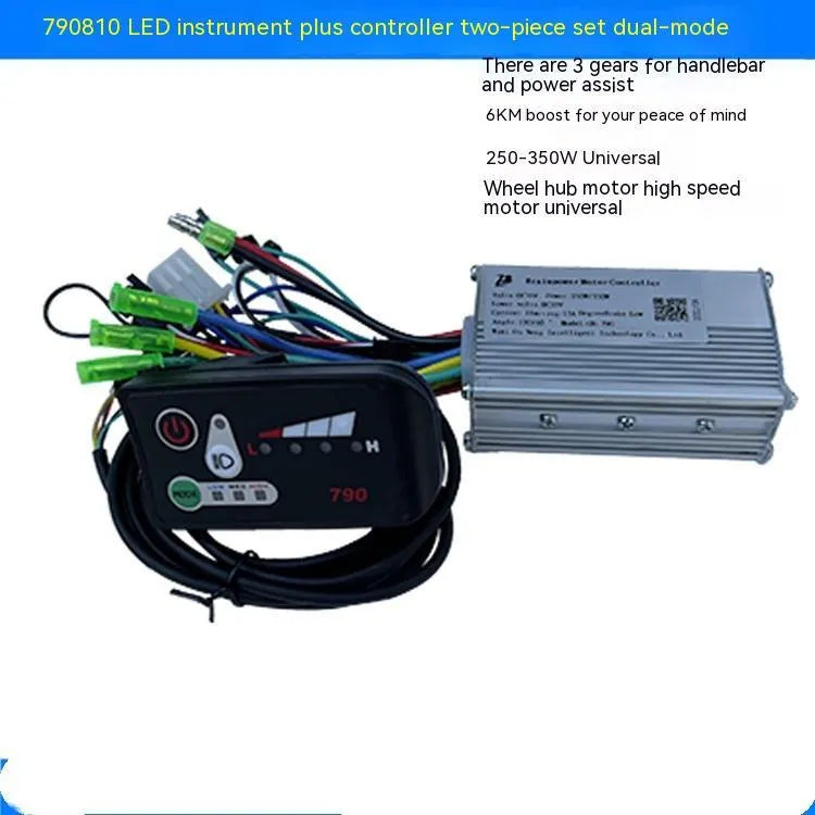 6-tube electric bicycle scooter controller measuring 9x5x3cm for 24V 36V 48V 250-350W systems