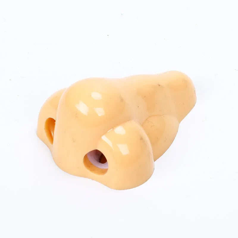 Flesh colour geometry-shaped plastic pencil sharpener with big nostril opening for pencils