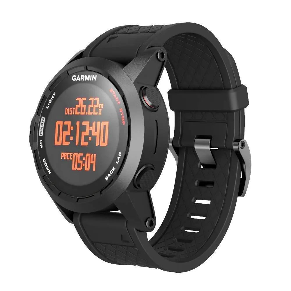Jiaming compatible 26mm silicone sports watch strap shown in multiple colour options