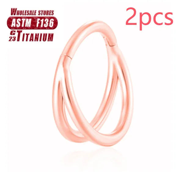 Titanium alloy nose ring body jewellery in silver gold black rose gold colourful finishes