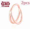 Titanium alloy nose ring body jewellery in silver gold black rose gold colourful finishes