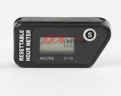 Black YSDS waterproof LCD digital maintenance timer for vehicles and equipment.