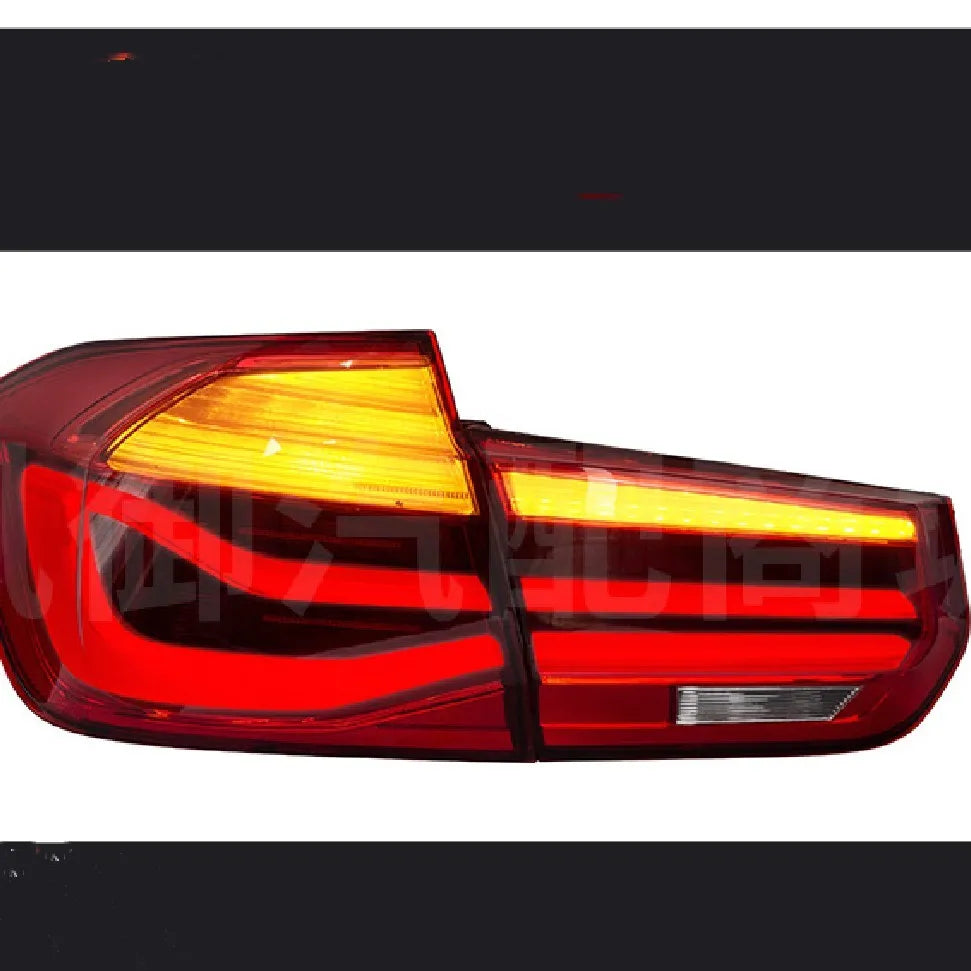 BMW 3 Series modified streamer LED tail light assembly in red or smoked black, showing 56cm width.