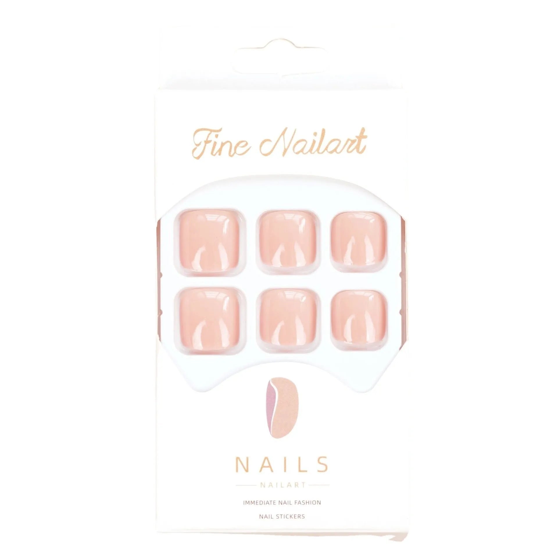 Fashion Personality Toe Nail Stickers in J-52 Skin Colour with glue, shown as a complete set.