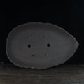 Handmade purple clay floor-standing flower pot in a choice of colours and sizes.