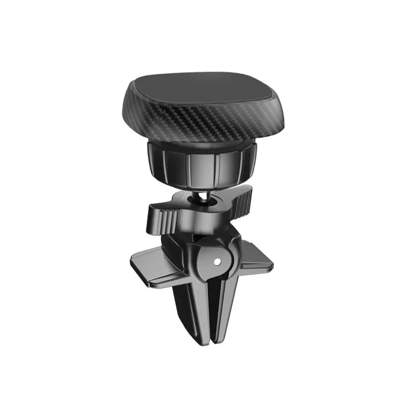 Black car phone holder with magnetic mount for air conditioning vents