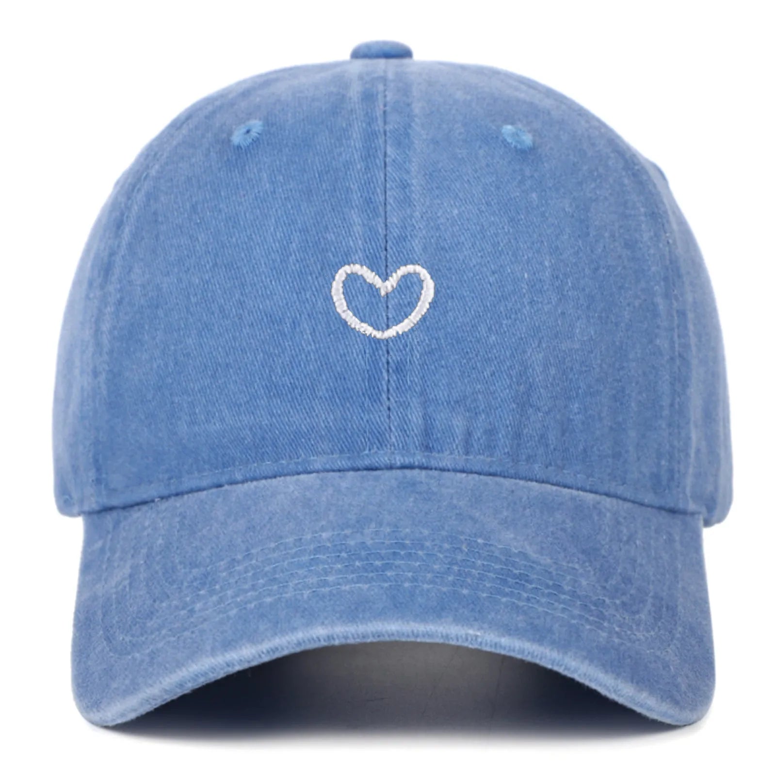 Adjustable cotton baseball cap with embroidery detailing and dome crown in various colour options