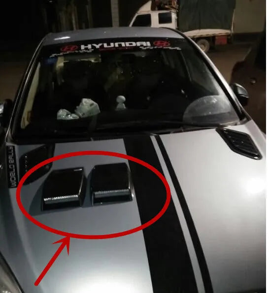 ABS plastic automobile decoration vent in black, white or silver measuring 260mm long
