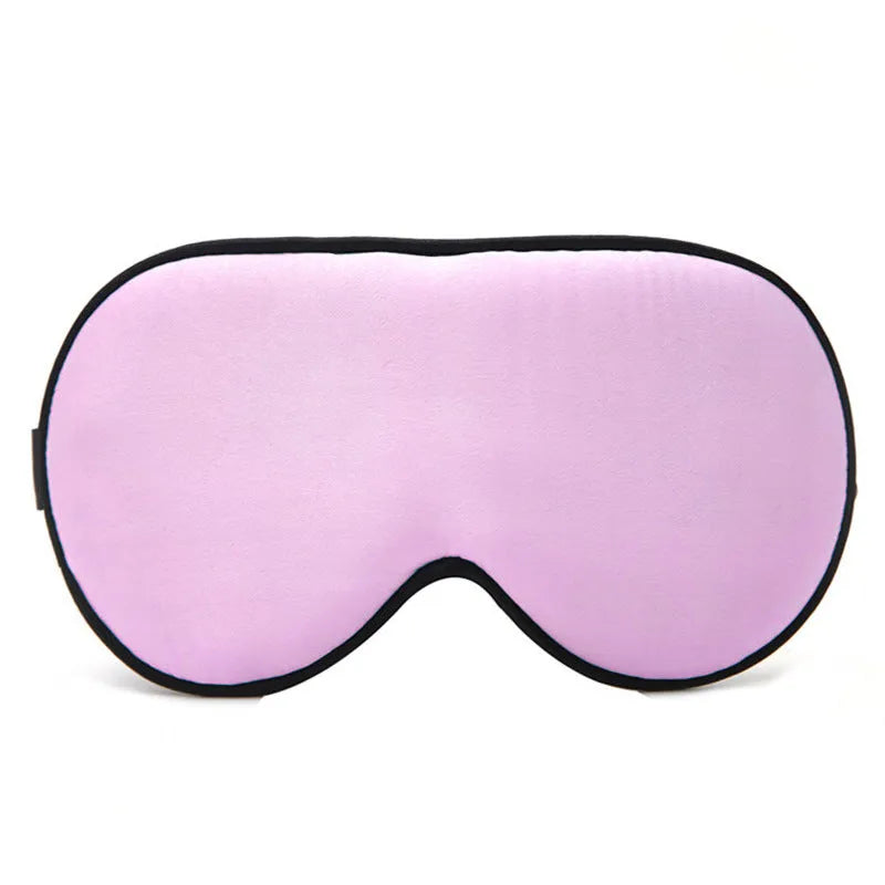 Double-sided mulberry silk eye mask in champagne colour with embroidered print.