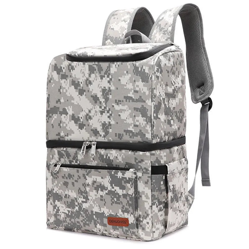 Double layer insulated waterproof picnic backpack with shoulder straps in multiple colour options