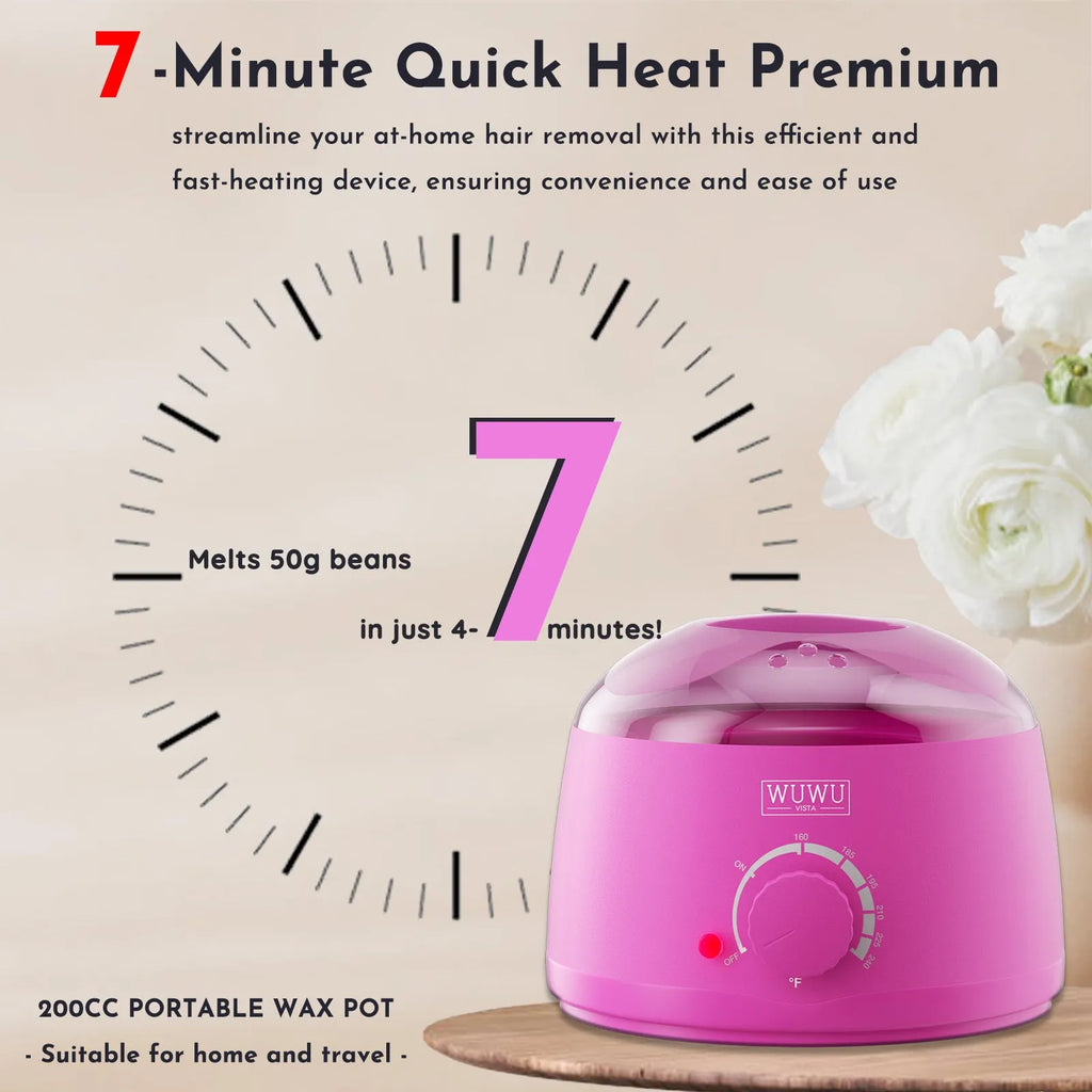 29-piece waxing kit with black wax warmer, wax beads, applicator sticks, and aftercare products