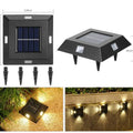 Solar outdoor garden wall light with plastic housing and LED illumination