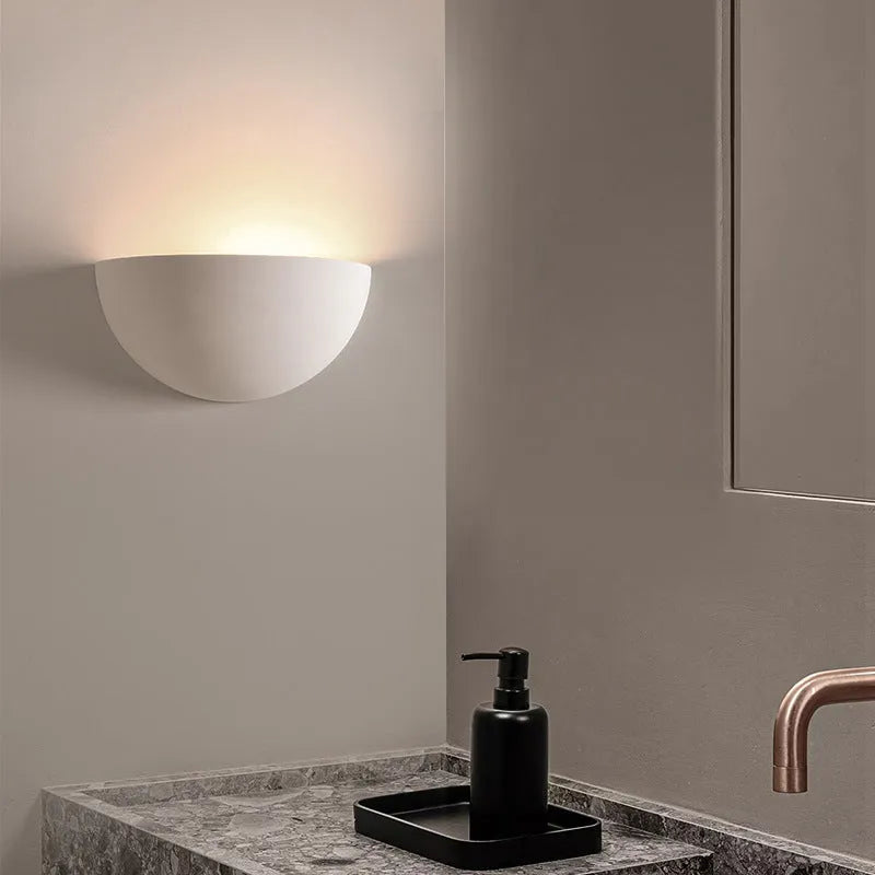 Gypsum aluminium bedside lamp with switch control, light colour GW-8061S-E27-13W, available in 3000K or 4000K