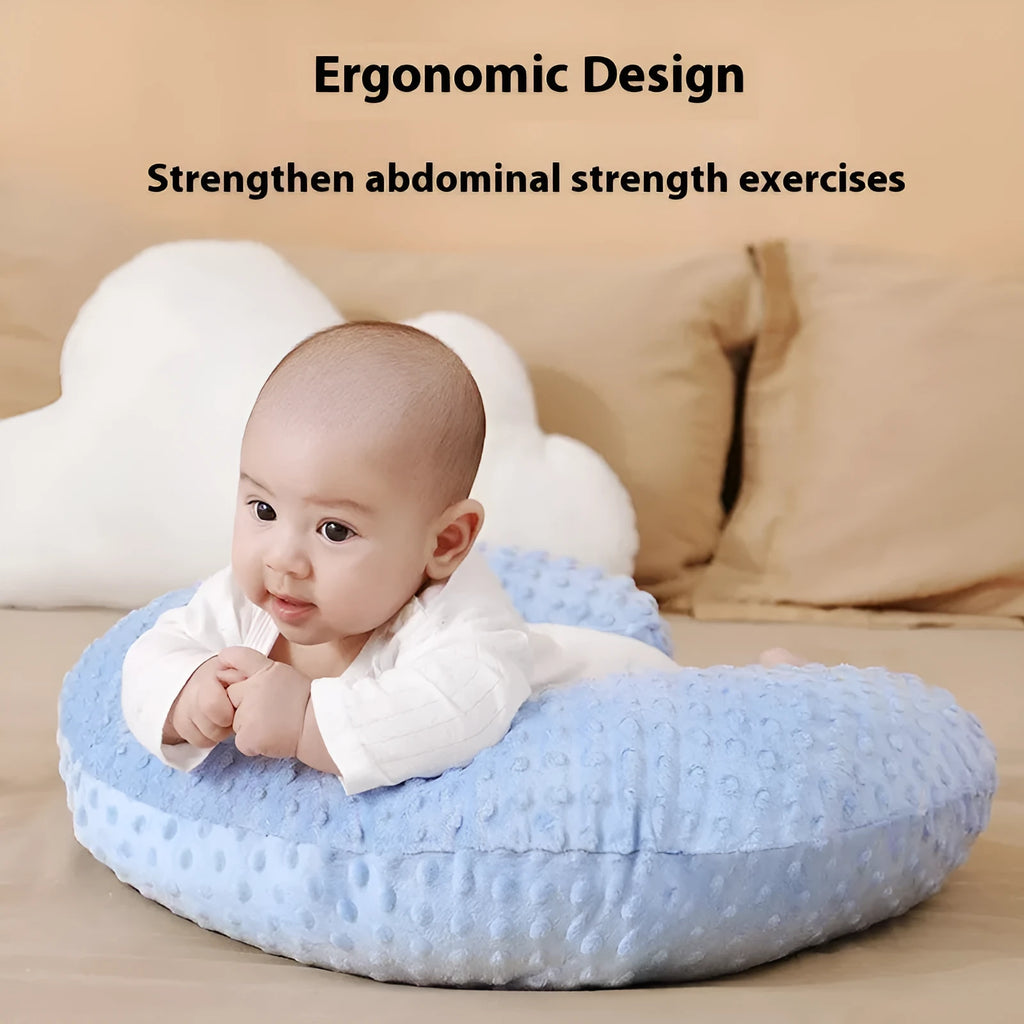 Nursing pillow with spill prevention feature in choice of four colours