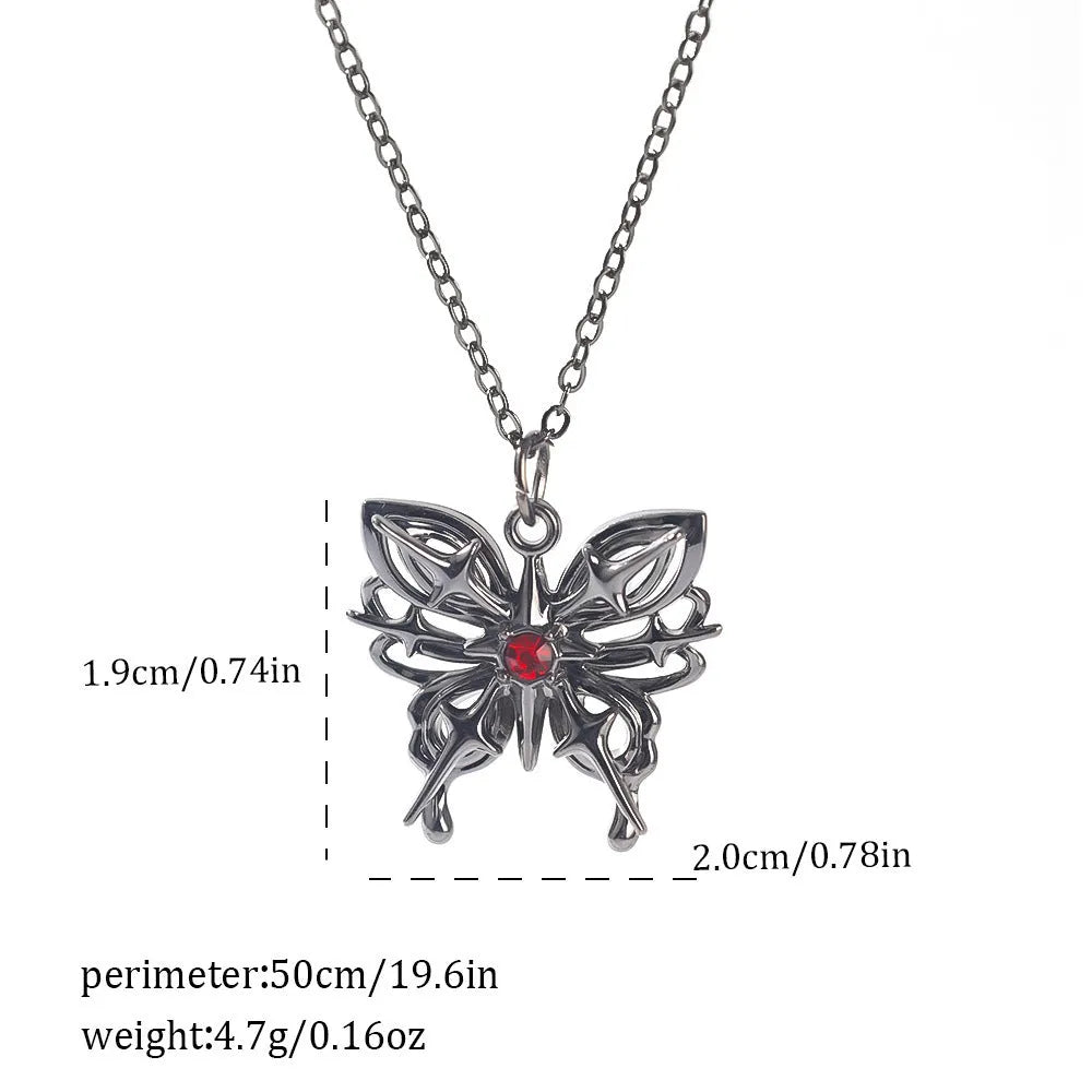 Halloween spider bat necklace with electroplated zinc alloy pendant showing gothic design options